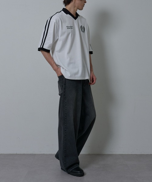 COLONY 2139（コロニートゥーワンスリーナイン）の「ラインスキッパー半袖T（Tシャツ/カットソー・メンズ・ホワイト/ブラック・MEDIUM/LARGE）」の17枚目の写真