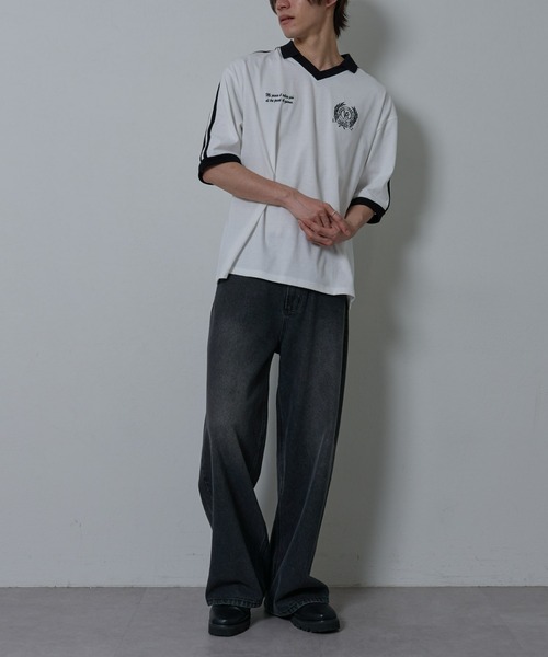 COLONY 2139（コロニートゥーワンスリーナイン）の「ラインスキッパー半袖T（Tシャツ/カットソー・メンズ・ホワイト/ブラック・MEDIUM/LARGE）」の21枚目の写真