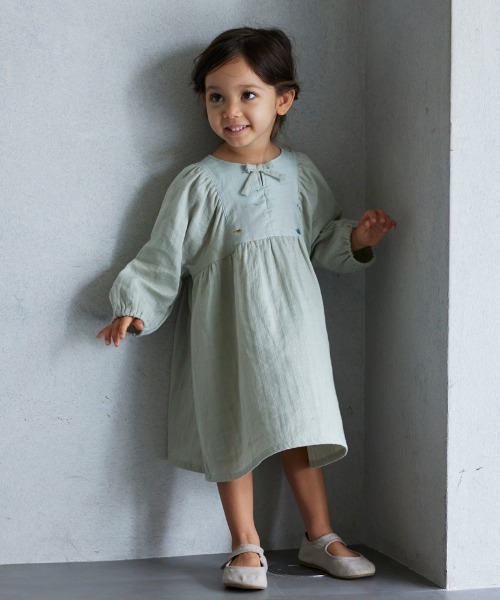 【セール】【Hommage de NAOMI ITO】スモックワンピース 70-80cm・80-90cm・90-100cm・100-110cm（ワンピース）｜NAOMI ITO（ナオミイトウ）