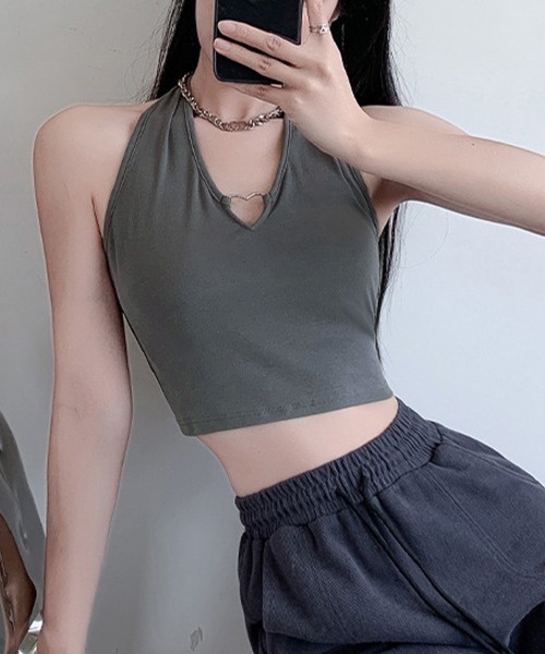 Miniministore(ミニミニストア)の「タンクトップ キャミソール セクシー美背(タンクトップ・レディース・ライトグレー/ブルー/ホワイト/ブラック/ダークグレー・FREE)」の12枚目の写真
