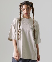 FUBU フブ ブランド ロゴ バック ワッペン 刺繍 胸ポケット付き アメカジ 半袖 Tシャツ ティーシャツ