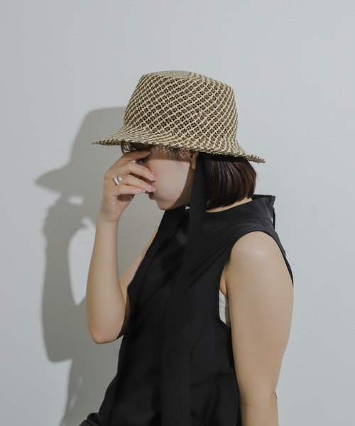 SENSE OF PLACE by URBAN RESEARCH（センスオブプレイスバイアーバンリサーチ）の「リボンツキハット（ハット・レディース・ブラウン系その他/イエロー系その他・ONE）」の4枚目の写真