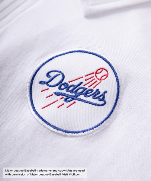 MLB(メジャーリーグベースボール)の「【MAJOR LEAGUE BASEBALL/メジャーリーグベースボール】MLB 5TEAM LOGO フロントサークルロゴ刺繍&バックアーチロゴワッペンデザイン リブライン ハーフジップT/半袖Tシャツ(Tシャツ/カットソー・メンズ・ダークグリーン/ネイビー/ブラック/ホワイト/ワインレッド・M/XL/L)」の12枚目の写真