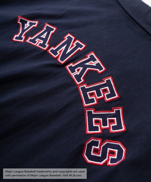 MLB(メジャーリーグベースボール)の「【MAJOR LEAGUE BASEBALL/メジャーリーグベースボール】MLB 5TEAM LOGO フロントサークルロゴ刺繍&バックアーチロゴワッペンデザイン リブライン ハーフジップT/半袖Tシャツ(Tシャツ/カットソー・メンズ・ダークグリーン/ネイビー/ブラック/ホワイト/ワインレッド・M/XL/L)」の16枚目の写真