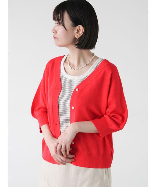 Lugnoncure(ルノンキュール)の「前後2WAYカーディガン(カーディガン/ボレロ・レディース・ブラック/レッド/ベージュ/ブルー・F)」の13枚目の写真