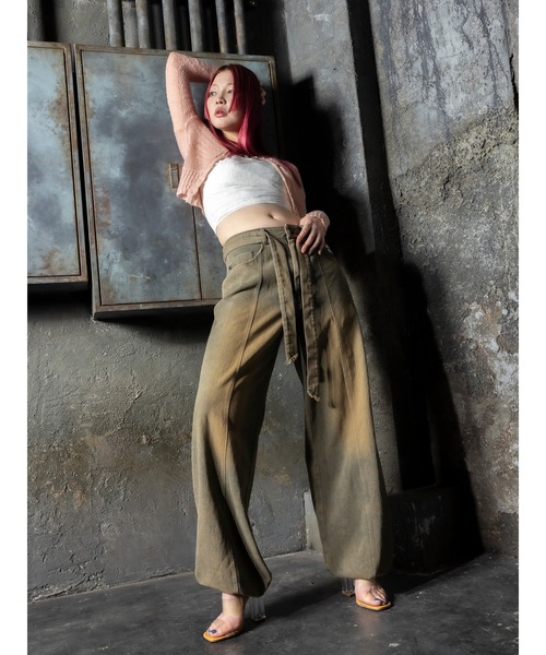 DURAS（デュラス）の「Cocoon jeans denim（デニムパンツ・レディース・グレー/グリーン・S/M）」の5枚目の写真