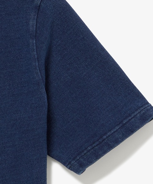 LACOSTE（ラコステ）の「配色リブニットインディゴ鹿の子 半袖Tシャツ（Tシャツ/カットソー・メンズ・ブルーグレー/チャコールグレー/ダークインディゴブルー・5/4/3/2）」の17枚目の写真