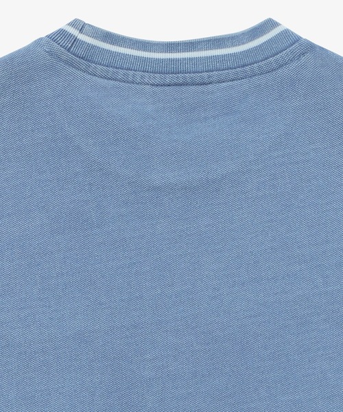 LACOSTE（ラコステ）の「配色リブニットインディゴ鹿の子 半袖Tシャツ（Tシャツ/カットソー・メンズ・ブルーグレー/チャコールグレー/ダークインディゴブルー・5/4/3/2）」の5枚目の写真