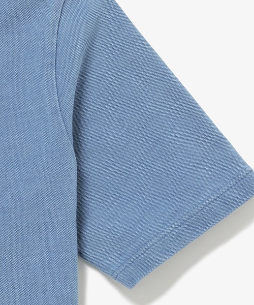 LACOSTE（ラコステ）の「配色リブニットインディゴ鹿の子 半袖Tシャツ（Tシャツ/カットソー・メンズ・ブルーグレー/チャコールグレー/ダークインディゴブルー・5/4/3/2）」の6枚目の写真