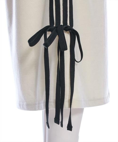 clear（クリア）の「ラインリボンスウェットIラインスカート[バレエコア カジュアル ガーリー]≪SS新作≫（スカート・レディース・グレー/アイボリー/ブラック・F）」の9枚目の写真