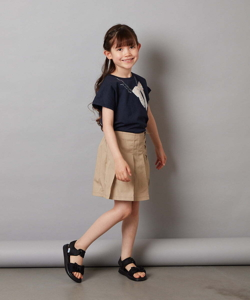 a.v.v（アーヴェヴェ）の「[140-150]レースアッププリーツスカパン（その他パンツ・キッズ・ダークインディゴブルー/ベージュ/ブラック/ブルー・150/140）」の7枚目の写真