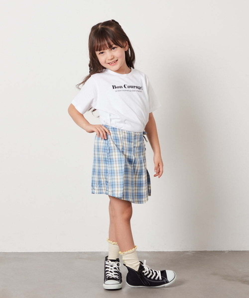 a.v.v（アーヴェヴェ）の「[140-150]レースアッププリーツスカパン（その他パンツ・キッズ・ダークインディゴブルー/ベージュ/ブラック/ブルー・150/140）」の16枚目の写真