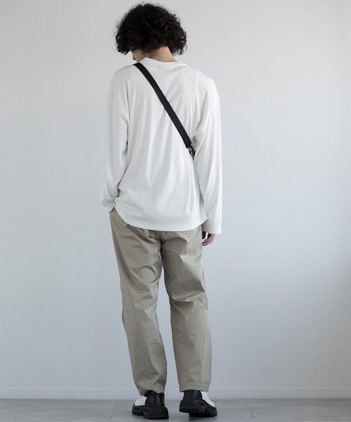 aimoha（アイモハ）の「aimoha men JACQUARD WIDE RIB Y-NECK TEE（Tシャツ/カットソー・メンズ・ホワイト/グレー/ブラック・MEDIUM/LARGE/X-LARGE/XX-LARGE）」の22枚目の写真