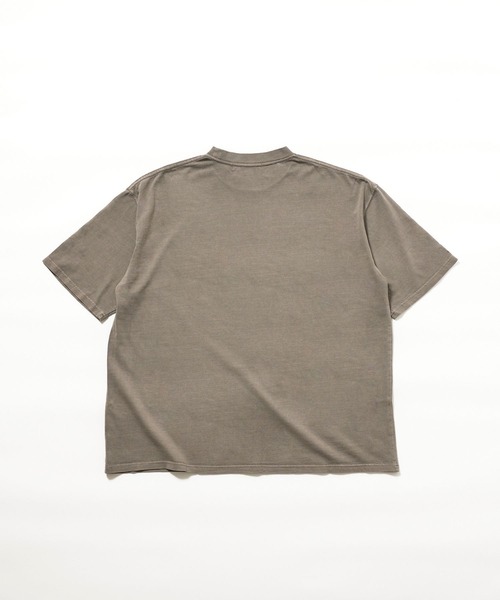 Ameno Auro(アメノアウロ)の「【Ameno Auro/アメノアウロ】16/綿天竺ピグメントビッグT(Tシャツ/カットソー・メンズ・ライトグレー/ブラック/ベージュ・L/M)」の7枚目の写真