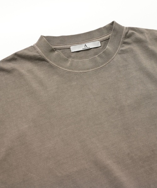 Ameno Auro(アメノアウロ)の「【Ameno Auro/アメノアウロ】16/綿天竺ピグメントビッグT(Tシャツ/カットソー・メンズ・ライトグレー/ブラック/ベージュ・L/M)」の14枚目の写真