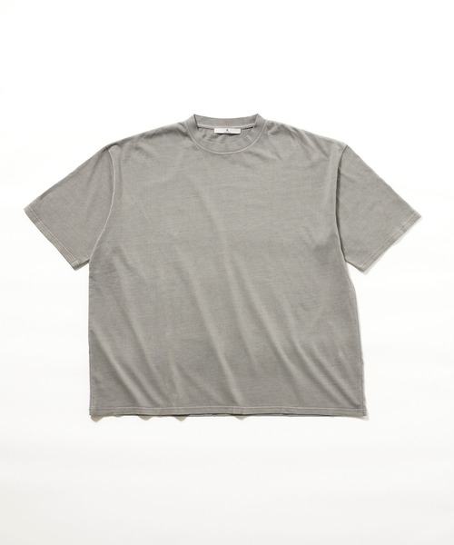 Ameno Auro(アメノアウロ)の「【Ameno Auro/アメノアウロ】16/綿天竺ピグメントビッグT(Tシャツ/カットソー・メンズ・ライトグレー/ブラック/ベージュ・L/M)」の5枚目の写真