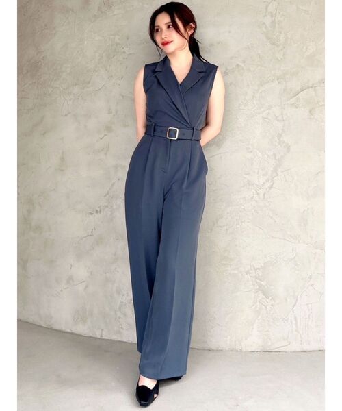 RESEXXY(リゼクシー)の「テーラーワイドコンビネゾン(つなぎ/オールインワン・レディース・ブラック/アイボリー/ブルー・SMALL/MEDIUM)」の8枚目の写真