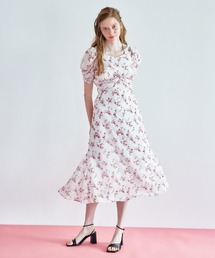 フラワープリントワンピース