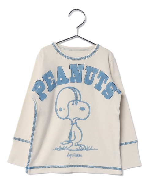 One deux boo（ワンドゥーブー）の「スヌーピー長袖Tシャツ　キッズサイズ（スウェット・キッズ・レッド/グレー/ナチュラル・130/100/120/110）」の3枚目の写真