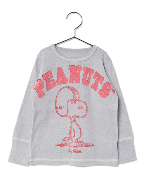 One deux boo（ワンドゥーブー）の「スヌーピー長袖Tシャツ　キッズサイズ（スウェット・キッズ・レッド/グレー/ナチュラル・130/100/120/110）」の2枚目の写真