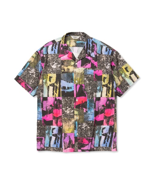 CALEE(キャリー)の「R/P ALLOVER PATTERN CROSS OVER SH(シャツ/ブラウス・メンズ・ブラック・MEDIUM/LARGE/X-LARGE)」の2枚目の写真