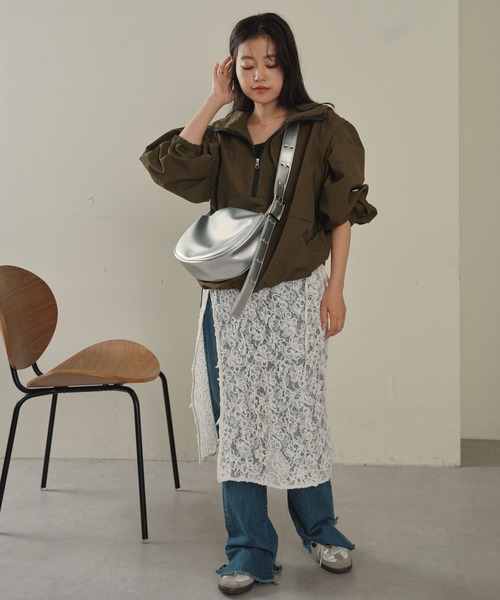 CIAOPANIC TYPY（チャオパニックティピー）の「ハーフムーンヴィンテージレザーショルダー（ショルダーバッグ・レディース・ライトブラウン/ブラック/シルバー・ONE SIZE）」の6枚目の写真