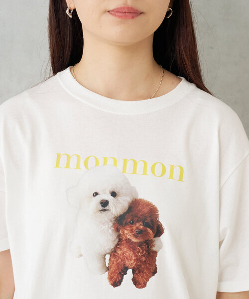 BIRTHDAY BAR（バースデイバー）の「monmon Tシャツ（ルームウェア/パジャマ・レディース・ホワイト/ネイビー・0）」の20枚目の写真