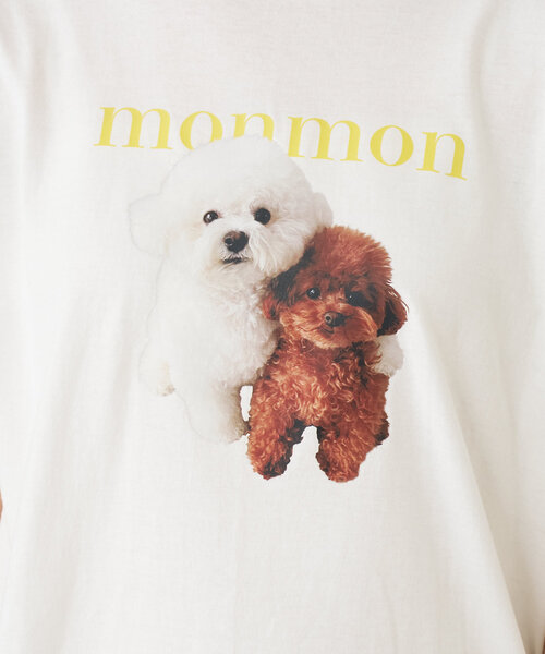 BIRTHDAY BAR（バースデイバー）の「monmon Tシャツ（ルームウェア/パジャマ・レディース・ホワイト/ネイビー・0）」の18枚目の写真