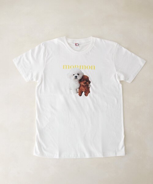 BIRTHDAY BAR（バースデイバー）の「monmon Tシャツ（ルームウェア/パジャマ・レディース・ホワイト/ネイビー・0）」の12枚目の写真