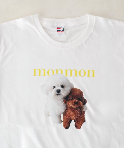 BIRTHDAY BAR（バースデイバー）の「monmon Tシャツ（ルームウェア/パジャマ・レディース・ホワイト/ネイビー・0）」の11枚目の写真
