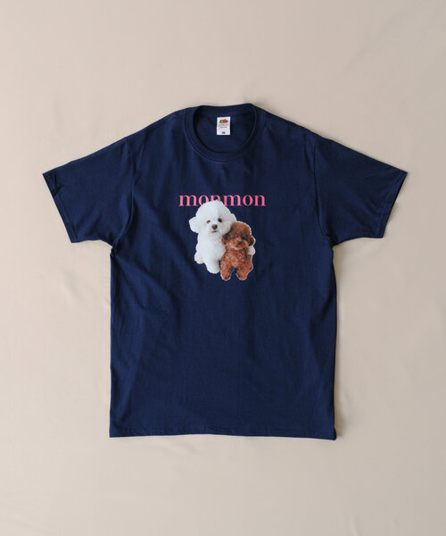 BIRTHDAY BAR（バースデイバー）の「monmon Tシャツ（ルームウェア/パジャマ・レディース・ホワイト/ネイビー・0）」の7枚目の写真