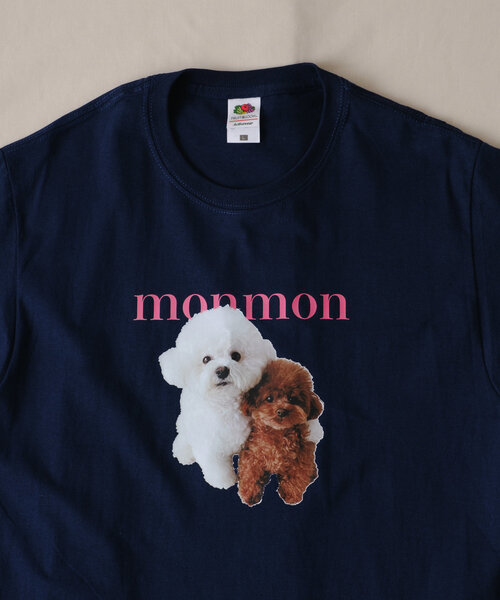 BIRTHDAY BAR（バースデイバー）の「monmon Tシャツ（ルームウェア/パジャマ・レディース・ホワイト/ネイビー・0）」の4枚目の写真