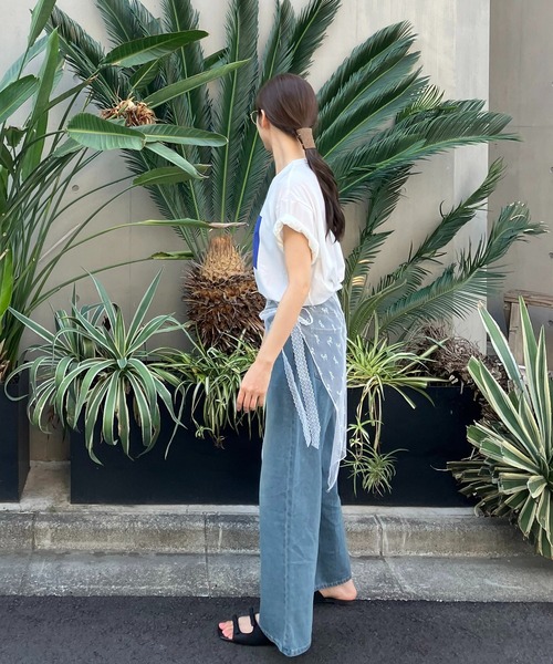 AS KNOW AS plus（アズノゥアズプラス）の「リボンチュールラップスカート【ZOZOTOWN限定アイテム】（スカート・レディース・オフホワイト/ブラック・FREE）」の11枚目の写真