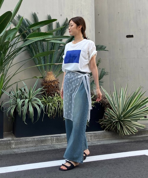 AS KNOW AS plus（アズノゥアズプラス）の「リボンチュールラップスカート【ZOZOTOWN限定アイテム】（スカート・レディース・オフホワイト/ブラック・FREE）」の12枚目の写真