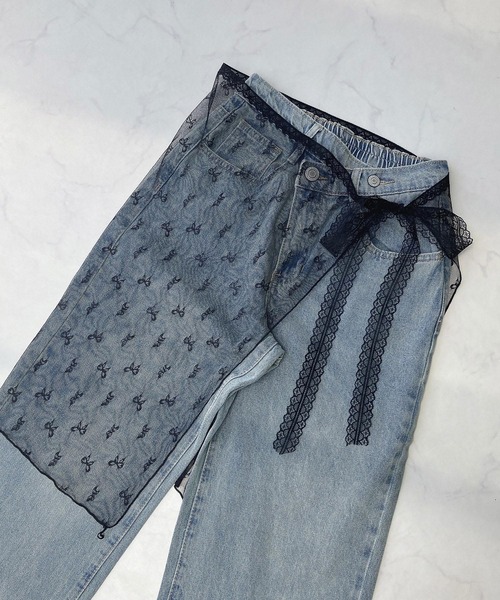 AS KNOW AS plus（アズノゥアズプラス）の「リボンチュールラップスカート【ZOZOTOWN限定アイテム】（スカート・レディース・オフホワイト/ブラック・FREE）」の22枚目の写真