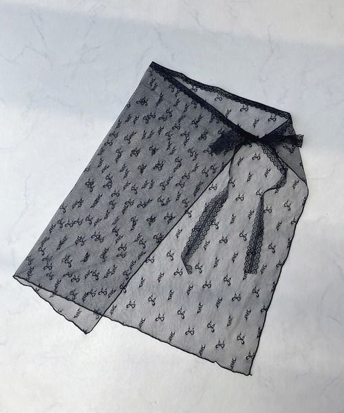 AS KNOW AS plus（アズノゥアズプラス）の「リボンチュールラップスカート【ZOZOTOWN限定アイテム】（スカート・レディース・オフホワイト/ブラック・FREE）」の14枚目の写真