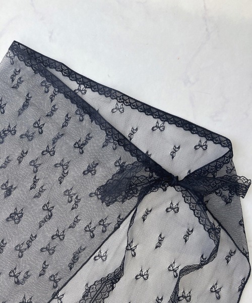 AS KNOW AS plus（アズノゥアズプラス）の「リボンチュールラップスカート【ZOZOTOWN限定アイテム】（スカート・レディース・オフホワイト/ブラック・FREE）」の15枚目の写真