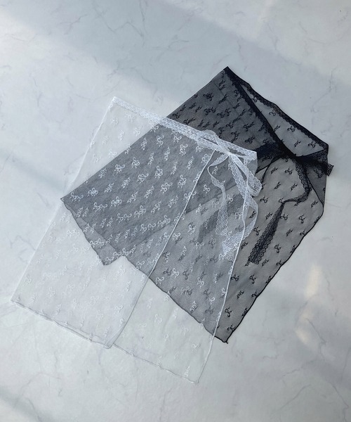 AS KNOW AS plus（アズノゥアズプラス）の「リボンチュールラップスカート【ZOZOTOWN限定アイテム】（スカート・レディース・オフホワイト/ブラック・FREE）」の16枚目の写真