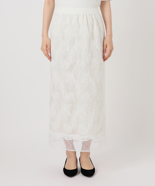 LaTotaliteラトータリテ レーススカート 洗える】カナージュレーススカート（ロング・マキシ丈スカート