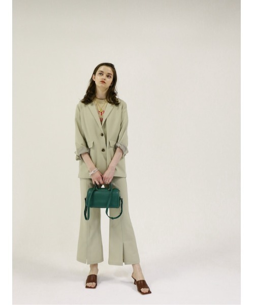 Katrin TOKYO（カトリーントーキョー）の「slit flare slacks（スラックス・レディース・ライトグリーン/アイボリー/グレー系その他・S/M）」の10枚目の写真
