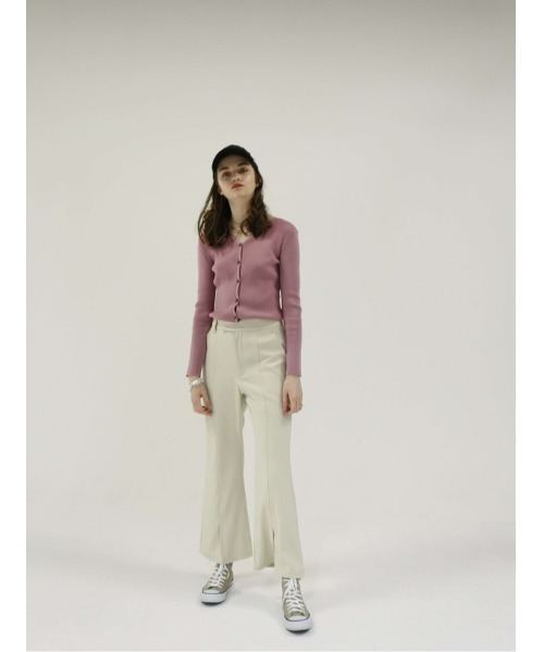 Katrin TOKYO（カトリーントーキョー）の「slit flare slacks（スラックス・レディース・ライトグリーン/アイボリー/グレー系その他・S/M）」の6枚目の写真