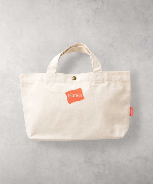 HANES（ヘインズ）の「【HANES】フラッグプリントミニトート（トートバッグ・レディース・ネイビー/ピンク/レッド・ONE SIZE）」の3枚目の写真