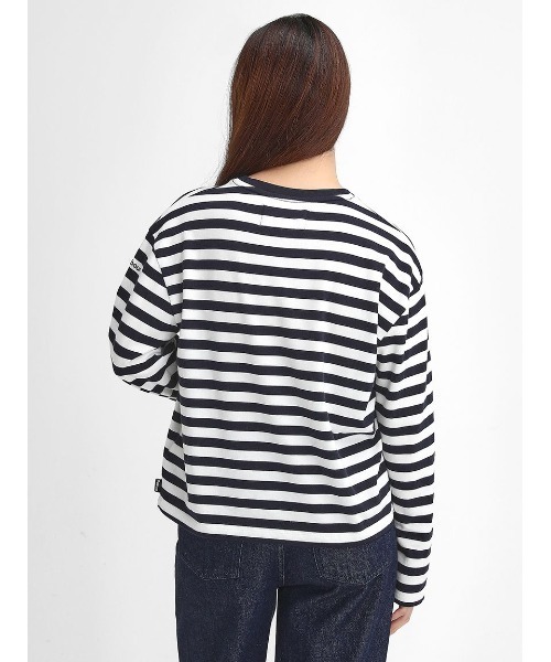 Barbour（バブアー）の「Bede ボーダー カットソー（オーバーサイズフィット）（Tシャツ/カットソー・レディース・ネイビー/オリーブ・8/10）」の8枚目の写真