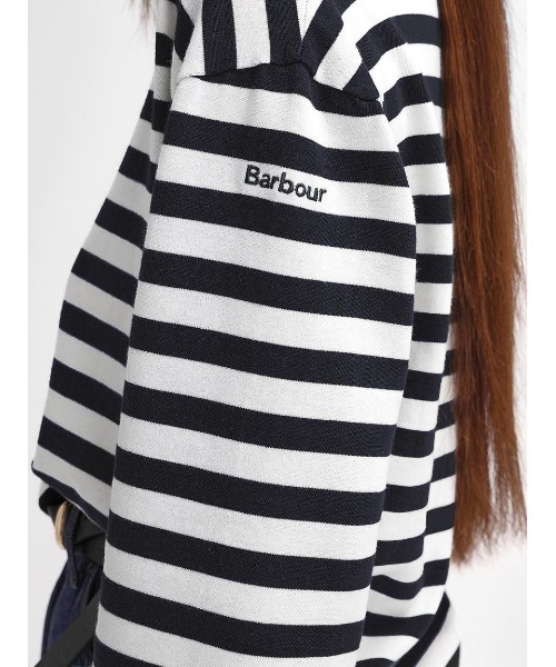 Barbour（バブアー）の「Bede ボーダー カットソー（オーバーサイズフィット）（Tシャツ/カットソー・レディース・ネイビー/オリーブ・8/10）」の10枚目の写真