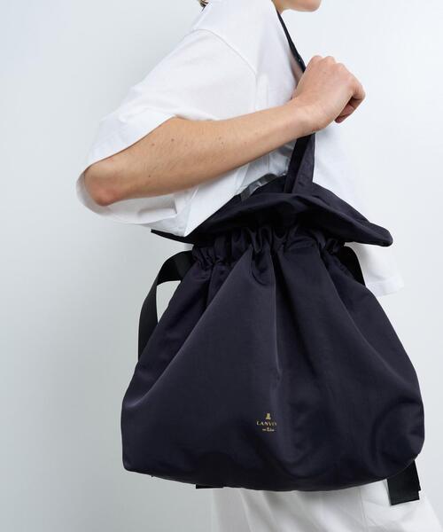 LANVINスポーツブラウン巾着型トートバッグ LANVIN en Bleu トートバッグ 巾着トート レディース : ZOZOTOWN