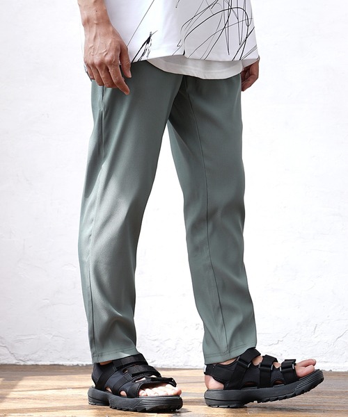 MinoriTY(マイノリティ)の「【MinoriTY】さらさらツイルテーパードパンツ スラックス テーパードパンツ メンズ チノパン フォーマル ワイドパンツ 夏服(チノパンツ・メンズ・ブラック/グリーン/ラベンダー/チェック/ストライプ・S/M/L)」の8枚目の写真