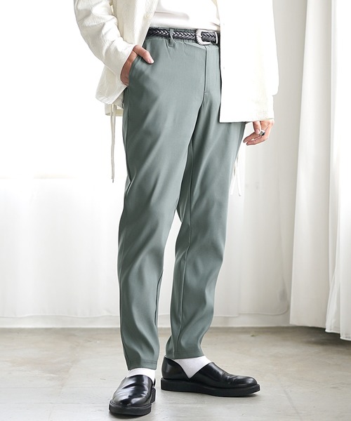 MinoriTY(マイノリティ)の「【MinoriTY】さらさらツイルテーパードパンツ スラックス テーパードパンツ メンズ チノパン フォーマル ワイドパンツ 夏服(チノパンツ・メンズ・ブラック/グリーン/ラベンダー/チェック/ストライプ・S/M/L)」の21枚目の写真