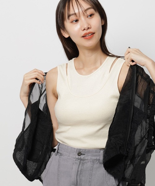 niko and...(ニコアンド)の「ルームドライ/カップレイヤードタンクトップ(タンクトップ・レディース・オレンジ/ベージュ/ブラック・LARGE/MEDIUM)」の21枚目の写真