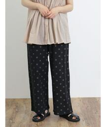 Samansa Mos2 | 【無地 /ドット柄】リネン混柄アソートイージーパンツ(その他パンツ)