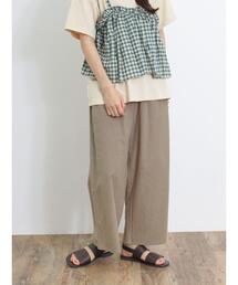 Samansa Mos2 | 【無地 /ドット柄】リネン混柄アソートイージーパンツ(その他パンツ)